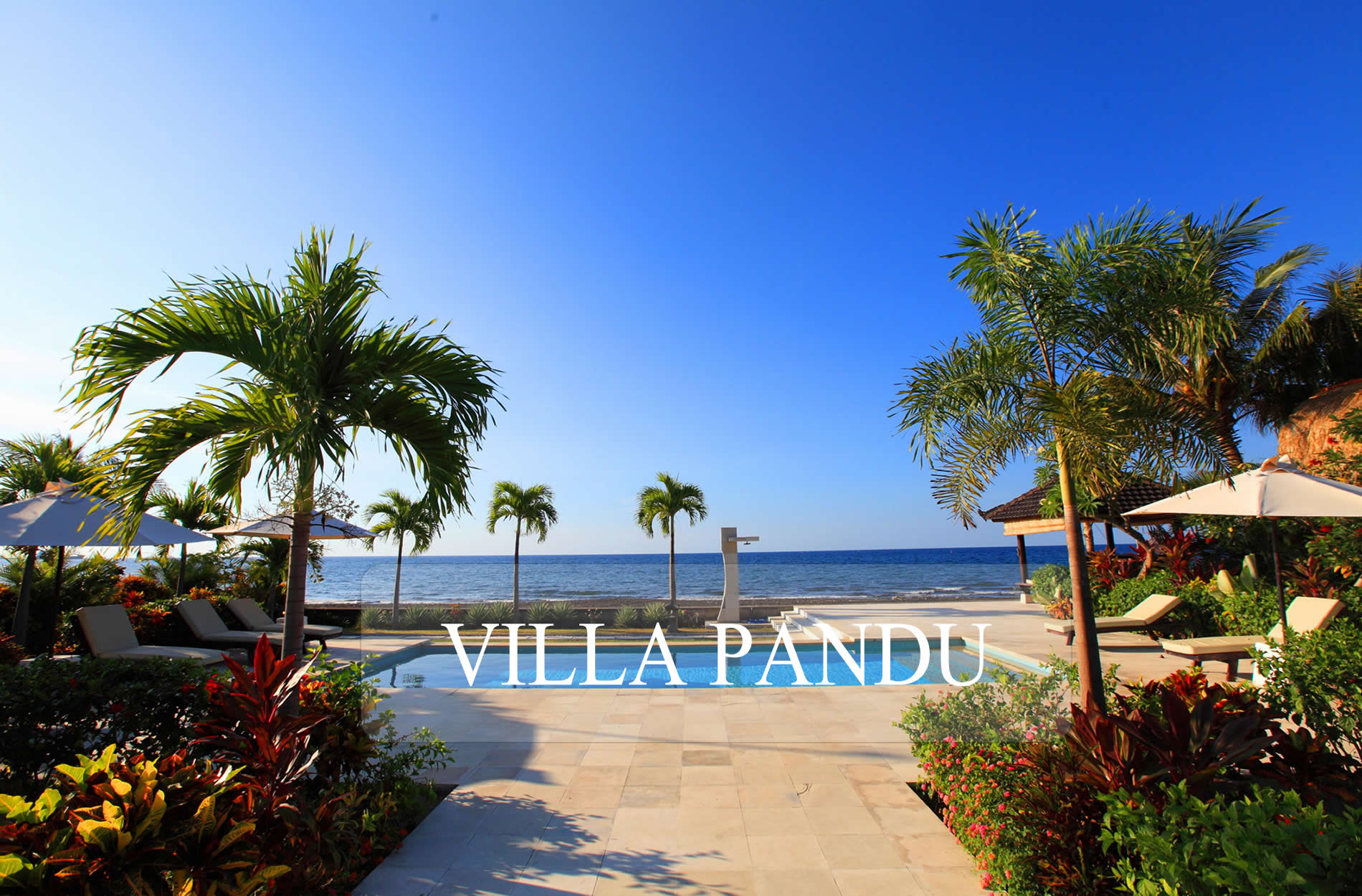 Villa Pandu uitzicht op zee